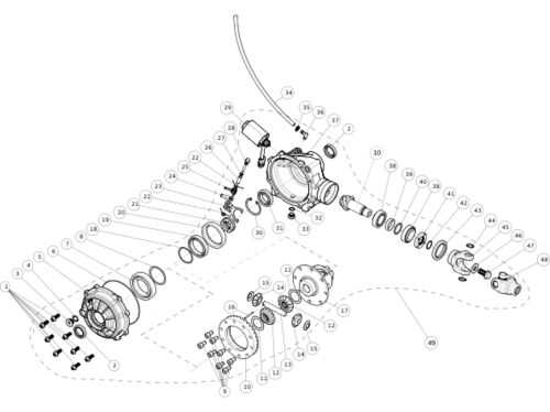 Редуктор задній З диференціалом AT5L