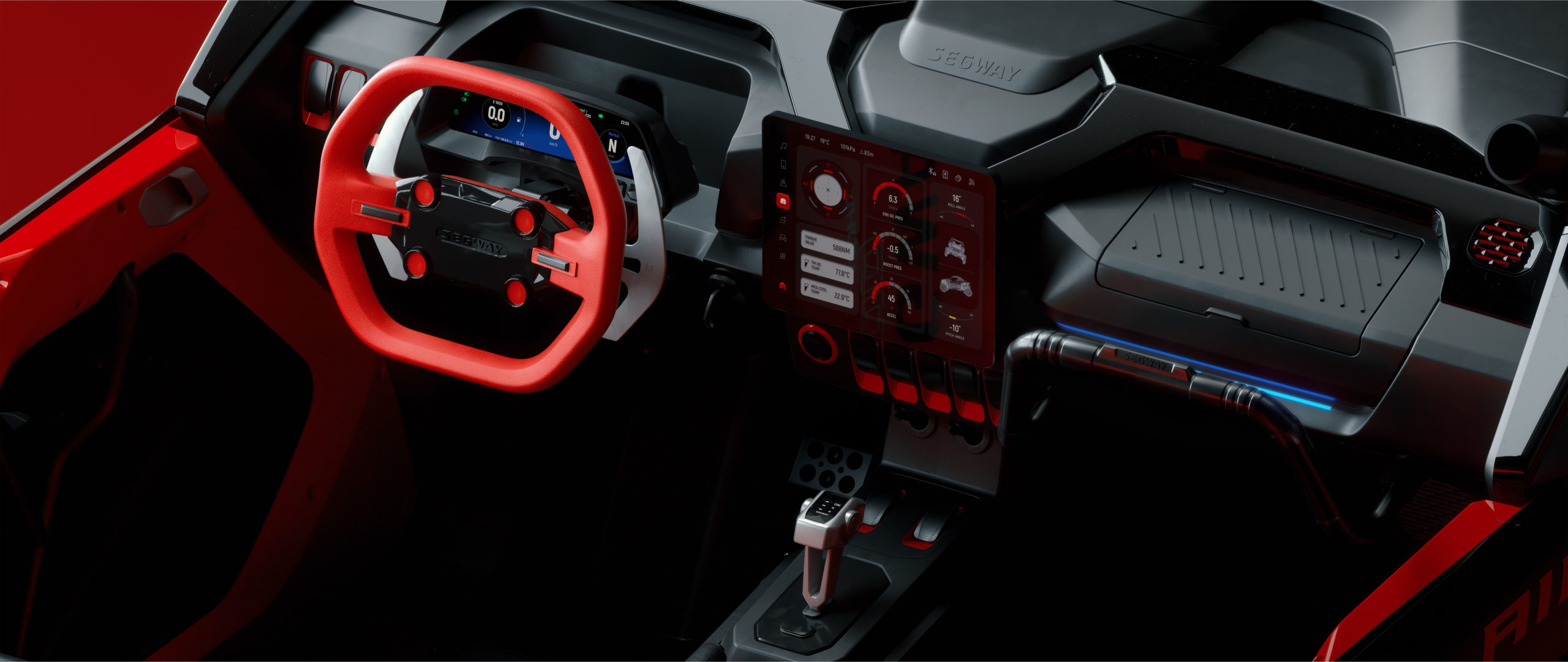 ІММЕРСІЙНА АТМОСФЕРА В САЛОНІВисокотехнологічний досвід із абсолютно новим кермом, пелюстковими перемикачами та зовнішнім освітленням.|IMMERSIVE CABIN AMBIENCEHigh-tech experience with a brand-new steering wheel, paddle shifters, and ambience lights.